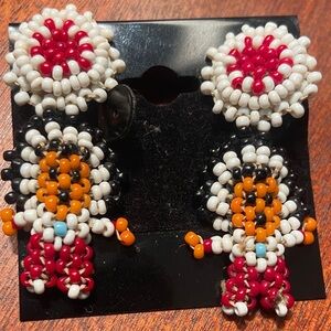 Colorful Southwestern Native Beaded Earrings